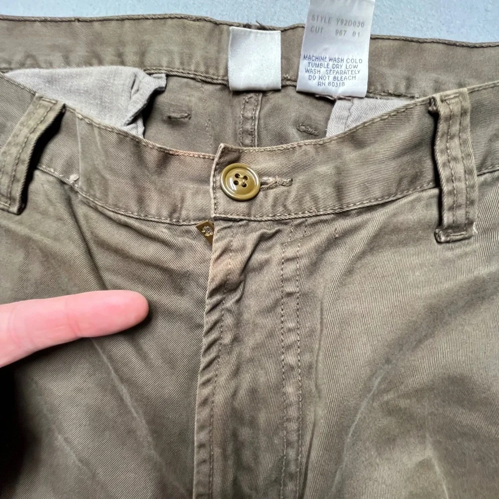 VTG Lucky Brand Mens Brown Cotton Twill Cargo Shorts Utility Workwear 32 Y2K‎